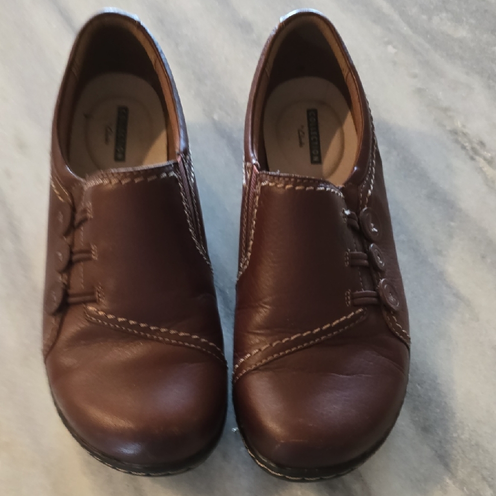 Clarks Dark Brown Leather Loafers